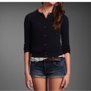 Abercrombie & fitch jean short shorts dark denim classic preppy spring casual